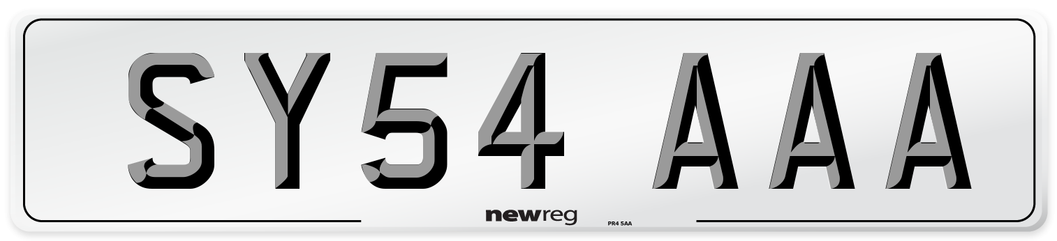 SY54 AAA Number Plate from New Reg